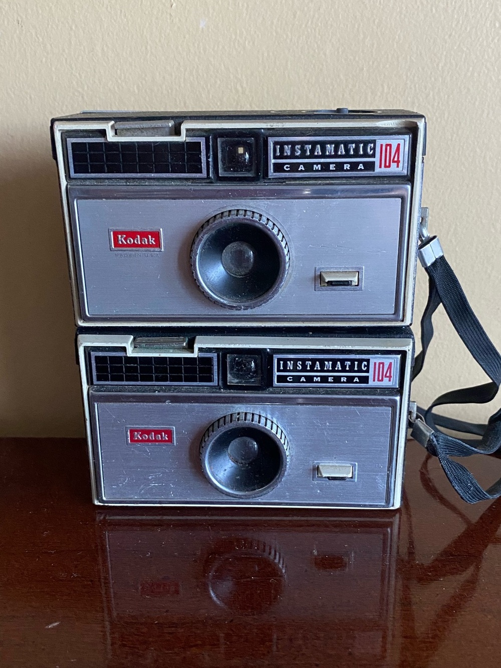 2 Vintage Kodak Instamatic 104 Portable Cameras AS IS NOT TESTED